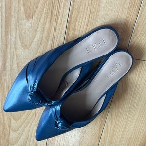 Never been worn, navy blue loafers
